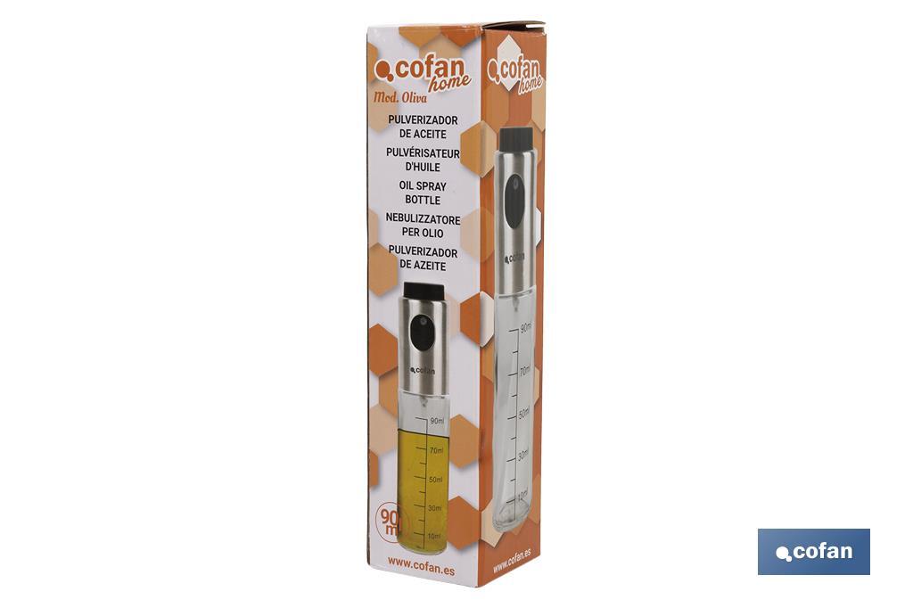 PULVERIZADOR DE ACEITE 90 ml MODELO OLIVA 18 x 4 cm