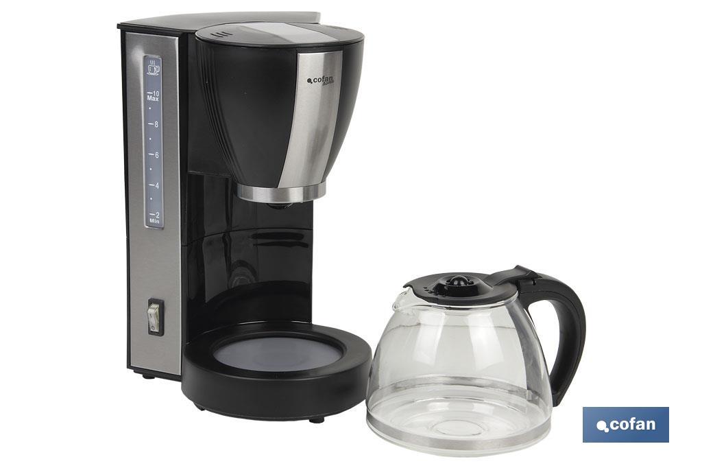CAFETERA ELÉCTRICA DE GOTEO 870W 10 TAZAS 1.25L