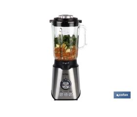 Batidora de vaso | Potencia 1000 W | Capacidad de 1,7 litros | Fabricada en acero inoxidable y vidrio