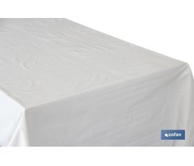 Protector de mesa | Medida 1,40 x 50 m | Material  PVC | Color blanco | Modelo Pureza