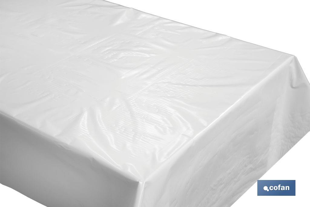PROTECTOR DE MESA DE  PVC BLANCO 1,40 x 50  m