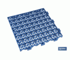 SET DE 4 UDS. LOSETA ALVEOLADA AZUL DE PVC 33 X 33 X 2 CM