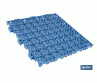 SET DE 4 UDS. LOSETA ALVEOLADA AZUL DE PVC 33 X 33 X 2 CM