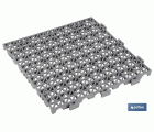 SET DE 4 UDS. LOSETA ALVEOLADA GRIS CLARO DE PVC 33 X 33 X 2 CM