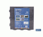 SET DE 4 UDS. LOSETA ALVEOLADA GRIS CLARO DE PVC 33 X 33 X 2 CM