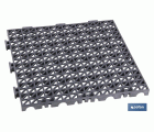 SET DE 4 UDS. LOSETA ALVEOLADA GRIS OSCURO DE PVC 33 X 33 X 2 CM