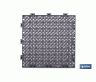 SET DE 4 UDS. LOSETA ALVEOLADA GRIS OSCURO DE PVC 33 X 33 X 2 CM