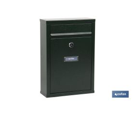 BUZÓN CORREO EXTERIOR VERDE MODELO LETTER 320X215X85MM