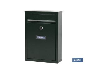 BUZÓN CORREO EXTERIOR VERDE MODELO LETTER 320X215X85MM