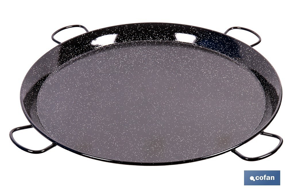 PAELLERA ACERO ESMALTADA Ø80cm (4 asas)