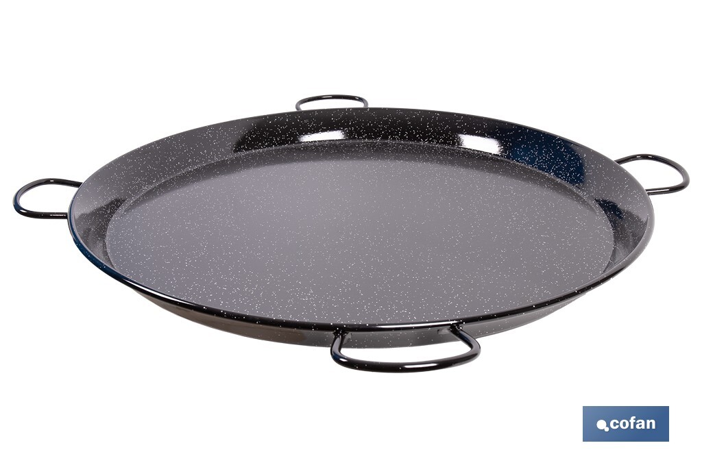 PAELLERA ACERO ESMALTADA Ø80cm (4 asas)