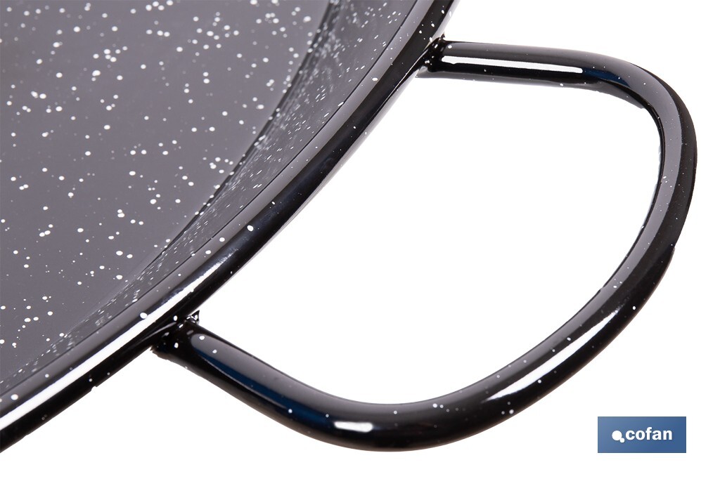 PAELLERA ACERO ESMALTADA Ø90cm (4 asas)