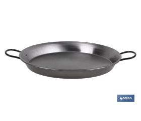 Paellera de acero pulido especial para inducción | Paellera tradicional para inducción | Diseño con dos asas