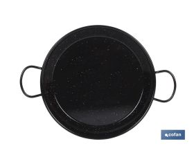 Paellera de acero esmaltadas especial para inducción | Formato tradicional | Diseño con dos asas