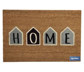 Felpudo para interior con diseño Home | Elaborado de coco floqueado y poliéster | Medidas: 40 x 60 x 1,60 cm