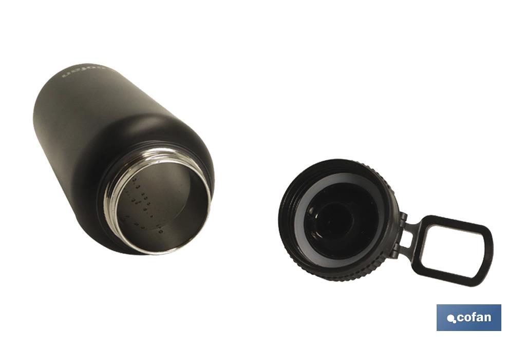 BOTELLA EXTREME DEPORTIVA COLOR NEGRO 550 ml