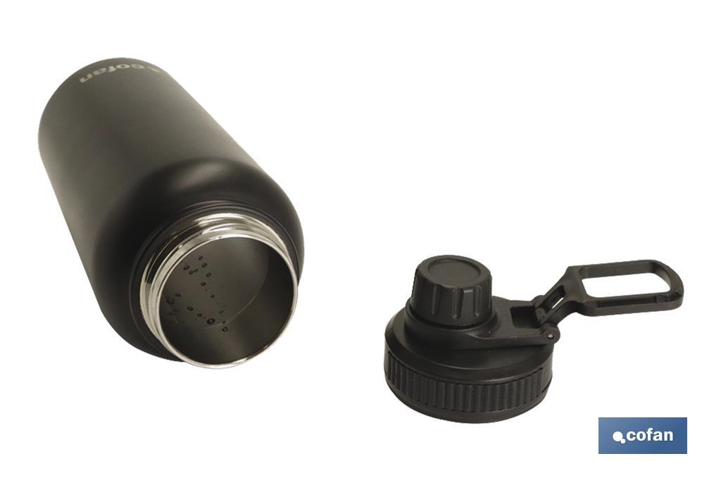 BOTELLA EXTREME DEPORTIVA COLOR NEGRO 550 ml