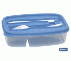 Fiambrera rectangular con cubiertos | Capacidad para 1,5 litros | Disponible en varios colores