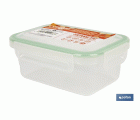 FIAMBRERA VERDE RECTANGULAR CON JUNTA BI-MATERIA MODELO YUBA 0,5 L