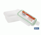 FIAMBRERA VERDE RECTANGULAR CON JUNTA BI-MATERIA MODELO YUBA 0,5 L