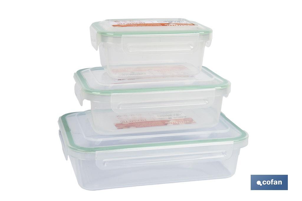 FIAMBRERA VERDE RECTANGULAR CON JUNTA BI-MATERIA MODELO YUBA 0,5 L