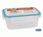 FIAMBRERA AZUL RECTANGULAR CON JUNTA BI-MATERIA MODELO YUBA 0,5 L