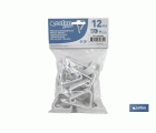 Pack de 12 Pinzas para sujetar manteles | Fabricadas en PVC blanco | Clips sujetamanteles flexibles y resistentes