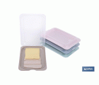 PACK DE 4  PORTAEMBUTIDOS APILABLE CREMA, AZUL, VERDE, NUDE 25 X 17 X 3 CM