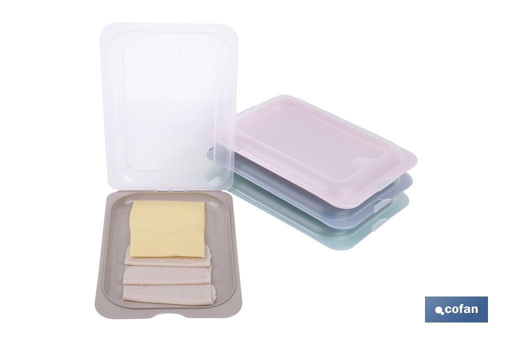 PACK DE 4  PORTAEMBUTIDOS APILABLE CREMA, AZUL, VERDE, NUDE 25 X 17 X 3 CM