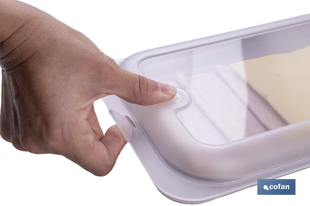 PACK DE 4  PORTAEMBUTIDOS APILABLE CREMA, AZUL, VERDE, NUDE 25 X 17 X 3 CM