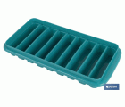 CUBITERA HIELO CON TAPA COLOR TURQUESA 12.5X26X4 cm