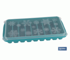 CUBITERA HIELO CON TAPA COLOR TURQUESA 12.5X26X4 cm