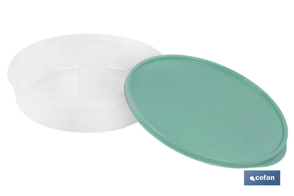 FIAMBRERA TORTILLA REDONDA VERDE  24.5X6.5cm venta unitaria