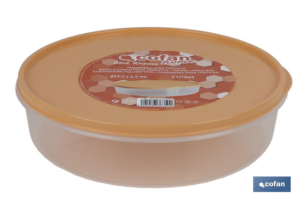 FIAMBRERA TORTILLA REDONDA NARANJA   24.5X6.5cm