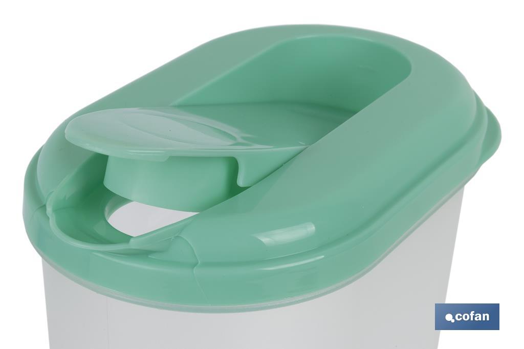 JARRA DE AGUA 2L VERDE  MODELO MANANTIAL 25X19X9.5CM VENTA UNITARIA