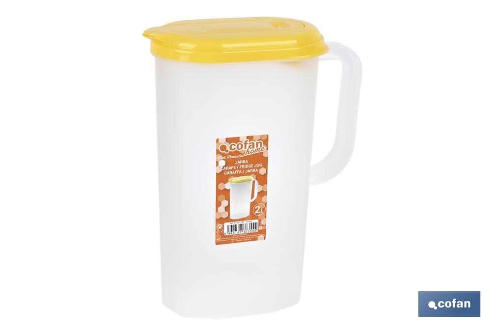 JARRA DE AGUA 2L AMARILLO  MODELO MANANTIAL 25X19X9.5cm