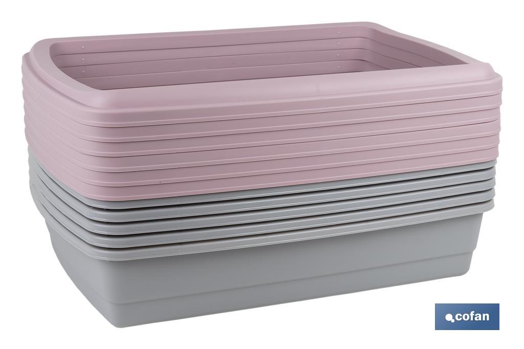 ARENERO PARA GATOS COLOR GRIS 47 X 31 X 11 cm