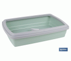 ARENERO PARA GATOS COLOR VERDE AGUA 47 X 31 X11 cm venta unitaria