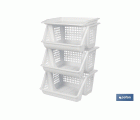 VERDULERO BLANCO 3 CESTAS  62X39X32 cm