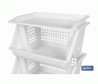 VERDULERO BLANCO 3 CESTAS  62X39X32 cm