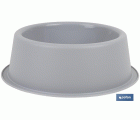 COMEDERO REDONDO  GRIS CLARO 24.5X7.5 cm