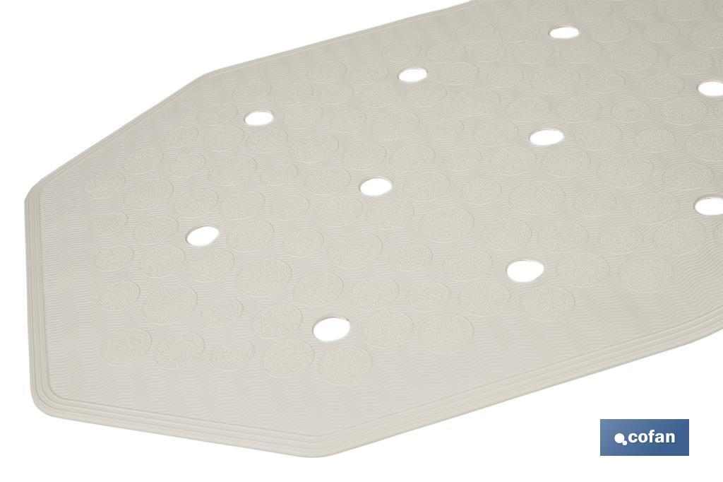 ALFOMBRA ANTIDESLIZANTE CON VENTOSAS BAÑERA/DUCHA BLANCO 36 X 72 cm
