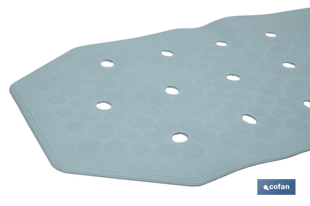 ALFOMBRA ANTIDESLIZANTE CON VENTOSAS BAÑERA/DUCHA AZUL CLARO 36 X 72 cm