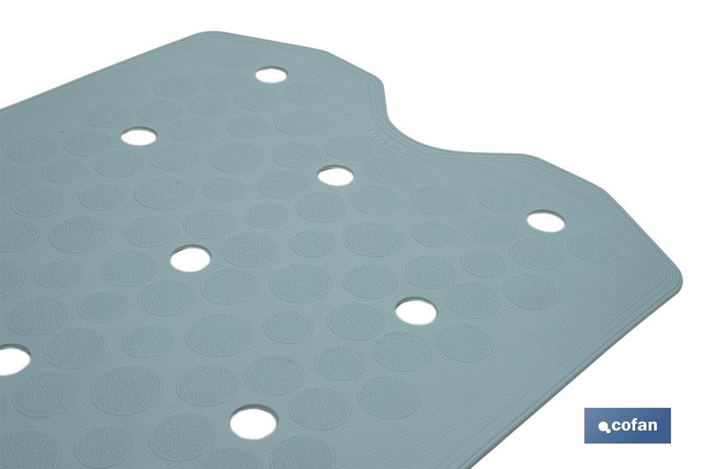 ALFOMBRA ANTIDESLIZANTE CON VENTOSAS BAÑERA/DUCHA AZUL CLARO 36 X 72 cm