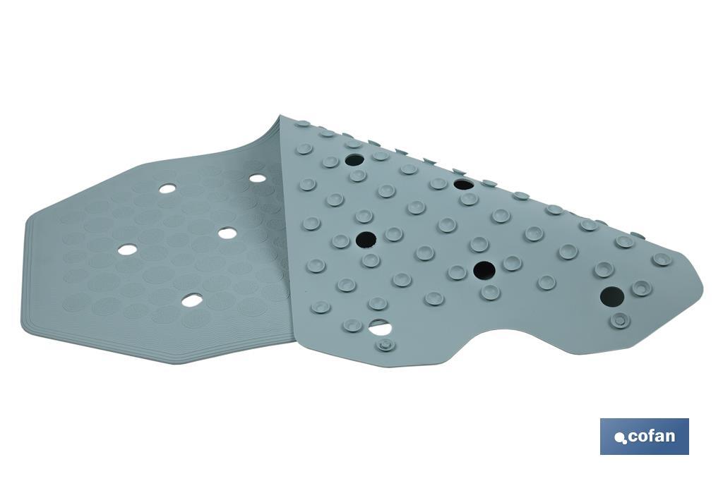 ALFOMBRA ANTIDESLIZANTE CON VENTOSAS BAÑERA/DUCHA AZUL CLARO 36 X 72 cm