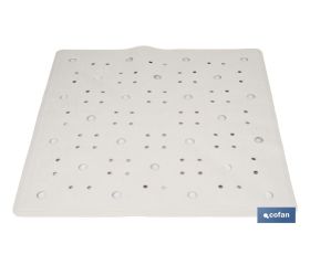 Alfombrilla de baño cuadrada | Adecuada para bañera o ducha | Superficie antideslizante | Varios colores | Medidas: 53 x 53 cm