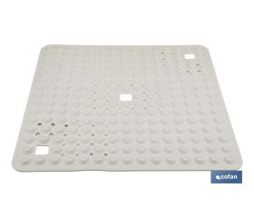 Alfombrilla de baño cuadrada | Adecuada para bañera o ducha | Superficie antideslizante | Varios colores | Medidas: 60 x 60 cm