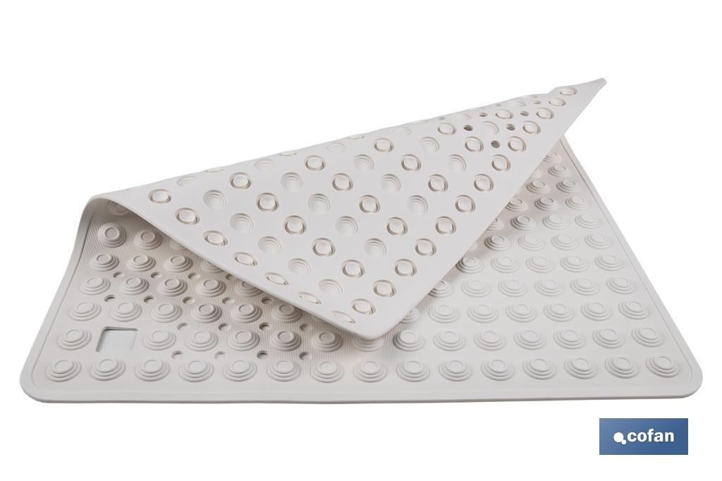 ALFOMBRA PLUS ANTIDESLIZANTE CON VENTOSAS BAÑERA/ DUCHA BLANCO 60 X 60 cm