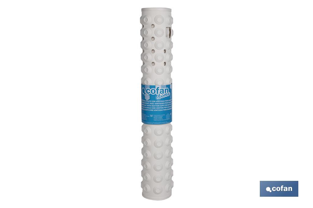 ALFOMBRA PLUS ANTIDESLIZANTE CON VENTOSAS BAÑERA/ DUCHA BLANCO 60 X 60 cm