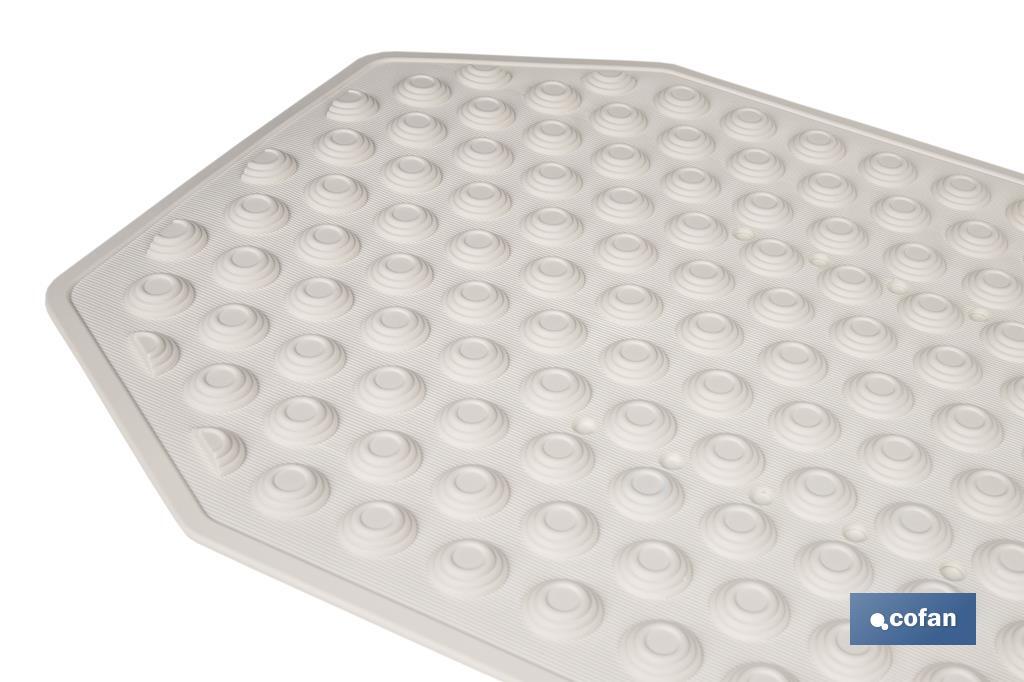 ALFOMBRA PLUS ANTIDESLIZANTE CON VENTOSAS BAÑERA /DUCHA BLANCO 40 X104 cm